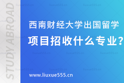 西南财经大学出国留学项目招收什么专业？
